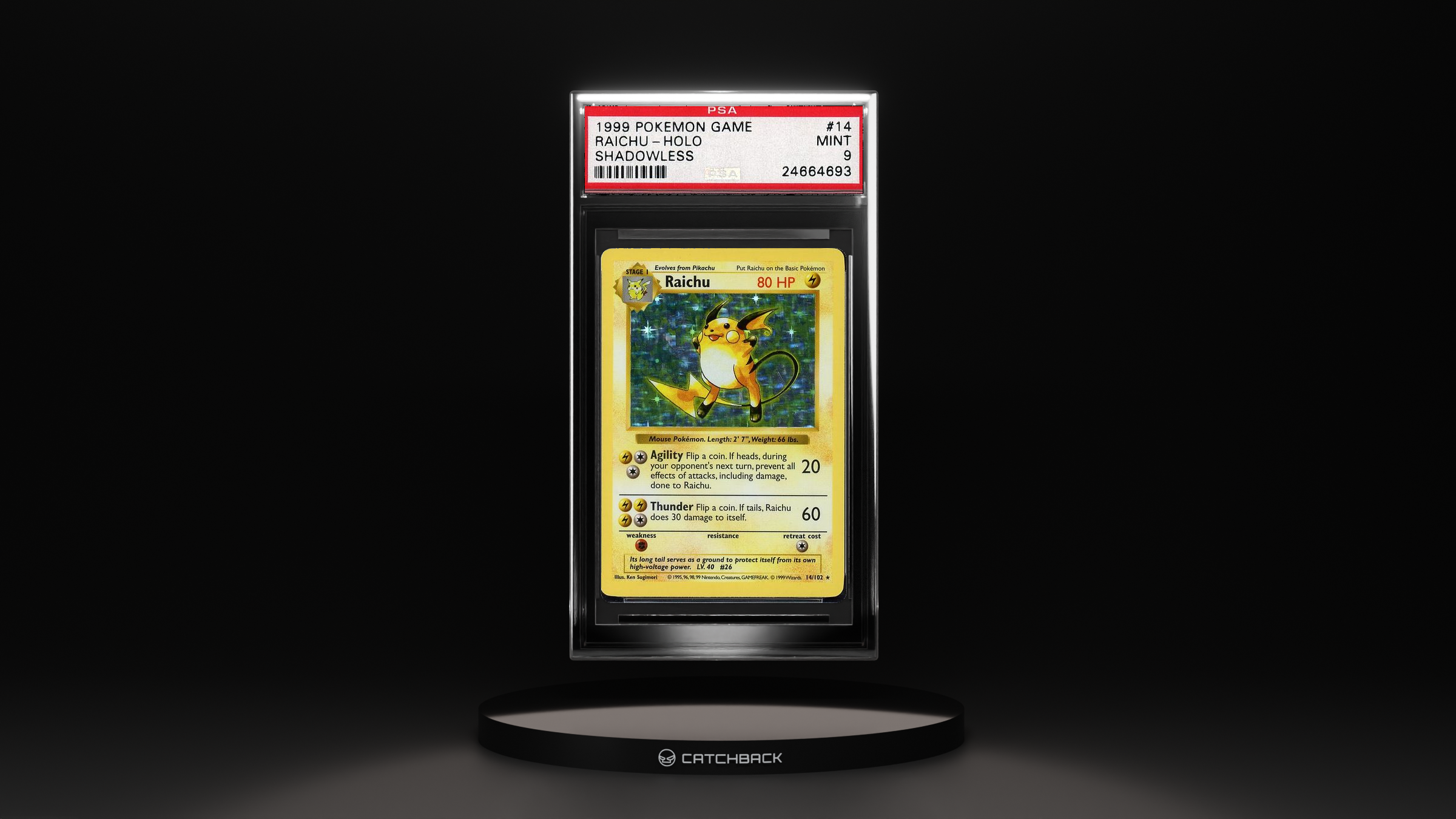 Raichu-holo Shadowless