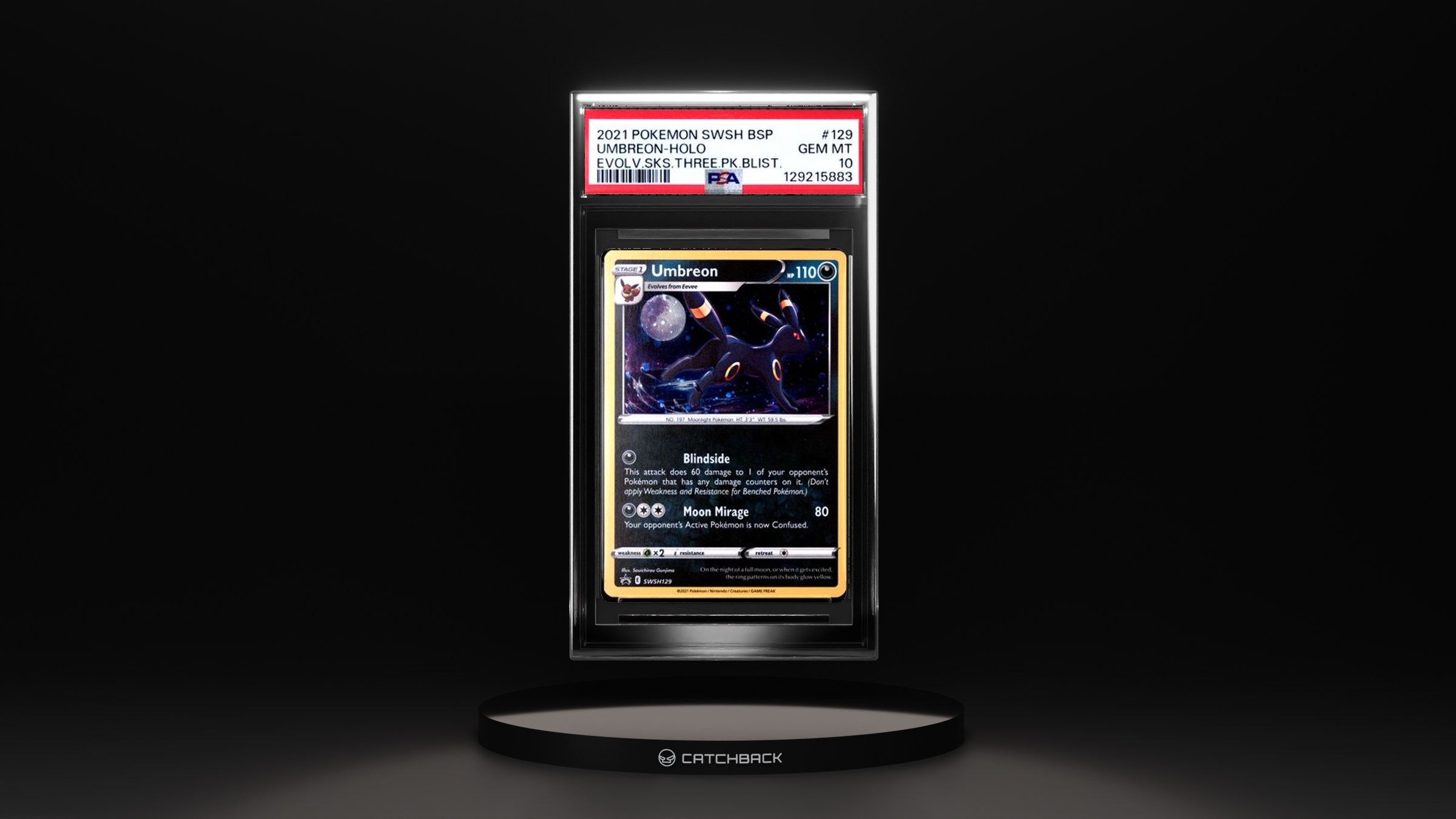 Umbreon-holo Evolv.sks.three.pk.blist.
